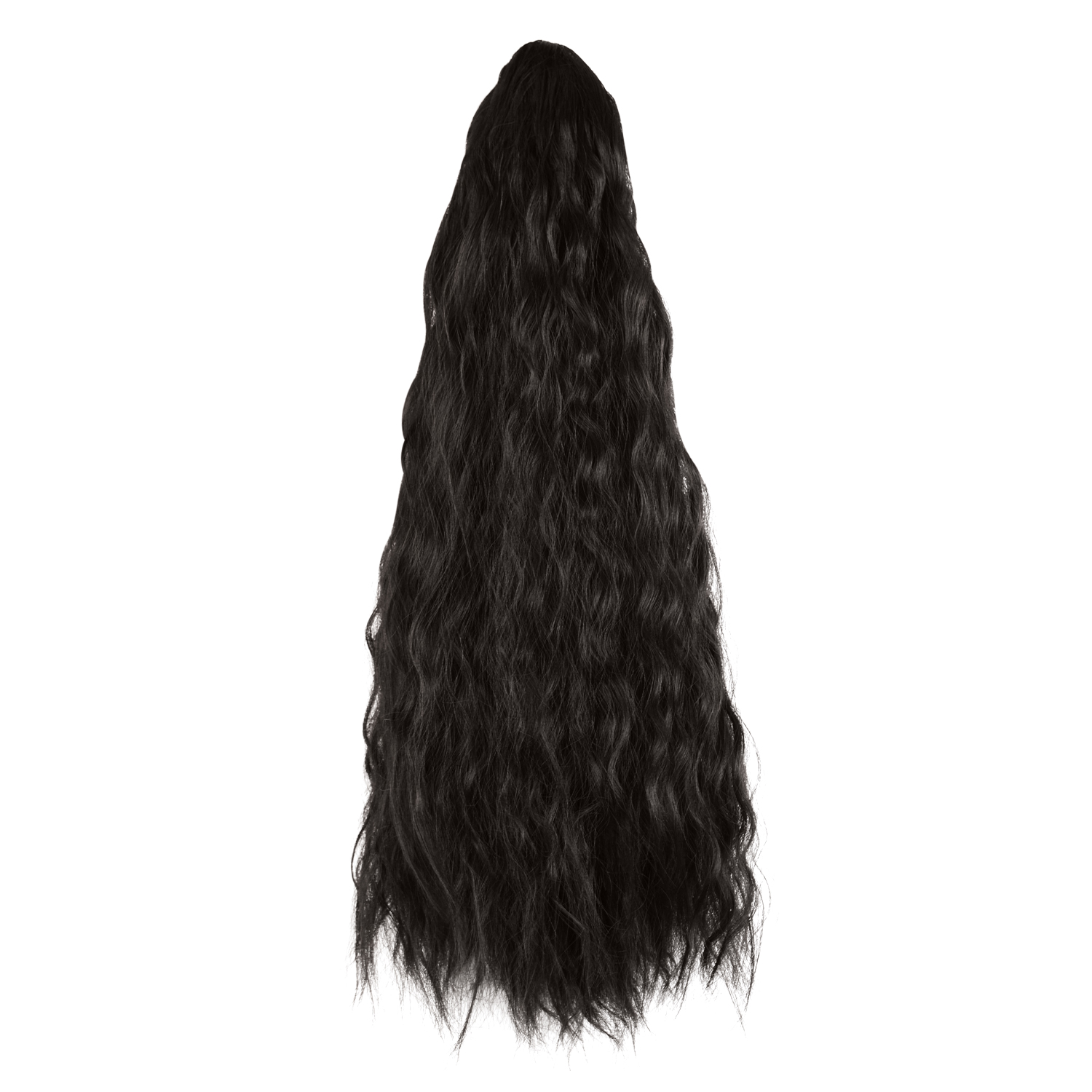 Sofeiyan Claw Clip in Ponytail Hair Extension Synthetic Long Corn Wave 20 Inch Curly Ponytail Hairpiece for Women Daily Party Use, Natural Black