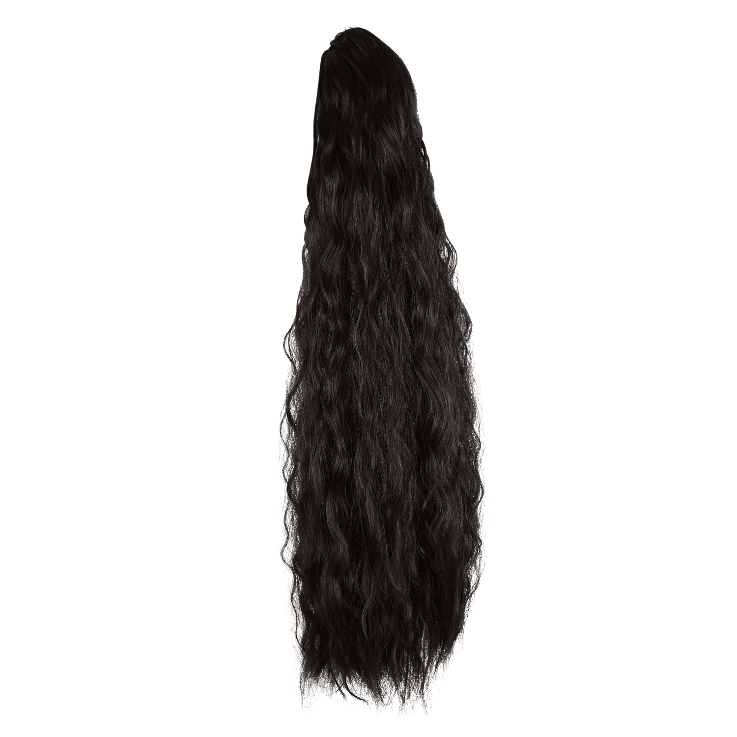 Sofeiyan Claw Clip in Ponytail Hair Extension Synthetic Long Corn Wave 20 Inch Curly Ponytail Hairpiece for Women Daily Party Use, Natural Black