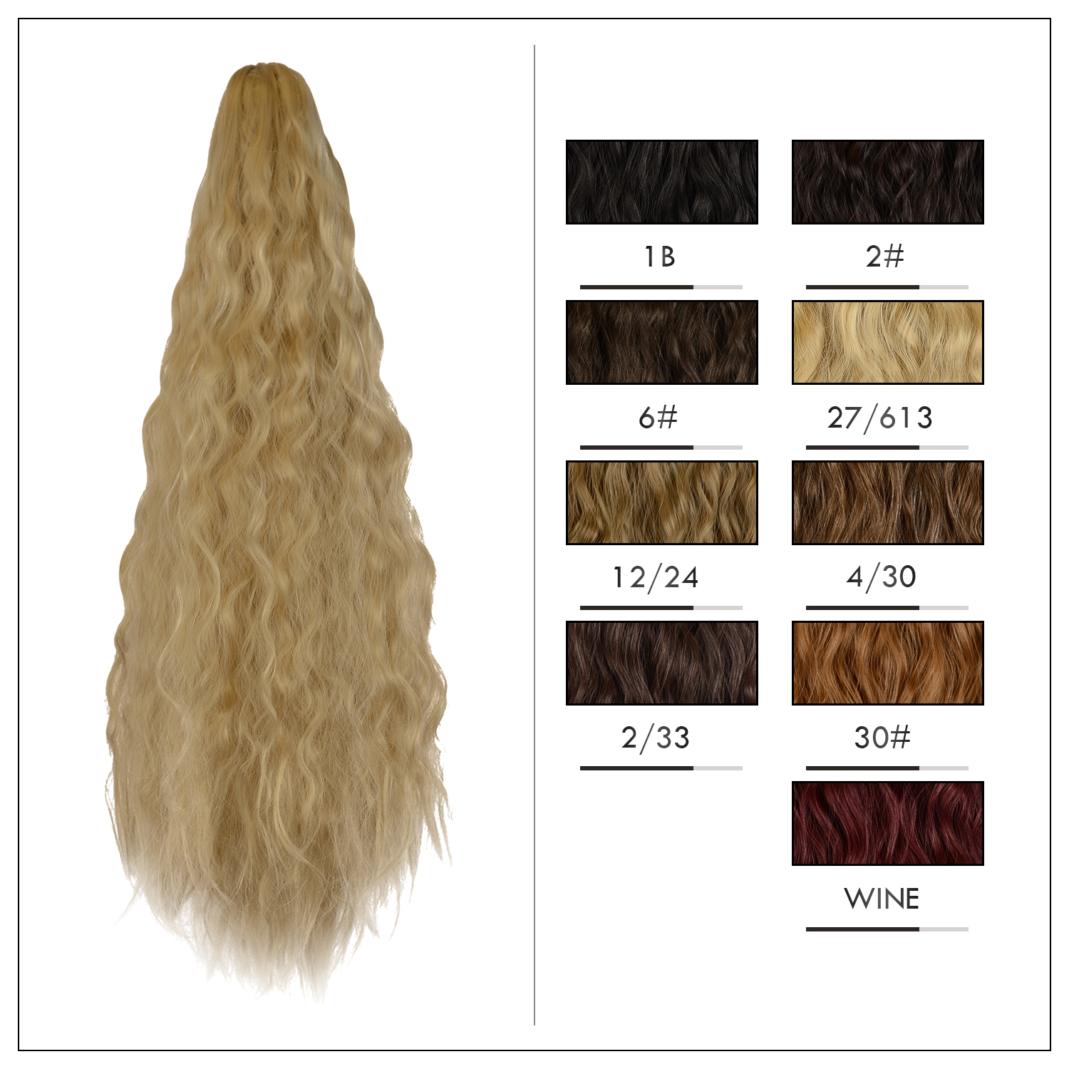 Sofeiyan Claw Clip In Ponytail Hair Extension Synthetic Long Corn
