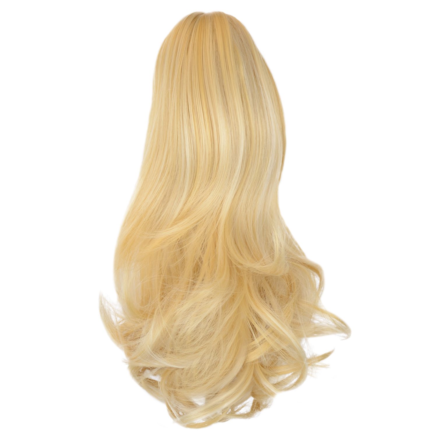 Sofeiyan 13 inch Curly Synthetic Hair Piece Ponytail Extension Drawstring on a Claw Clip Attachment Natural Looking for Women Ash Blonde & Bleach Blonde