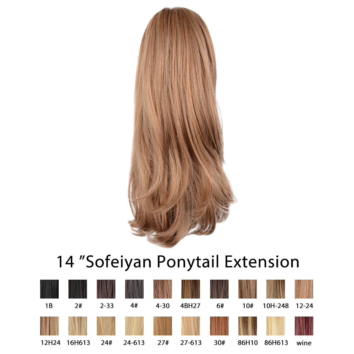 Sofeiyan 14 Inch Curly Synthetic Hair Piece Ponytail Extension